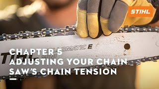 Chapter 5 Adjusting Your Chain Saw’s Chain Tension  STIHL Tutorial [upl. by Amaty606]