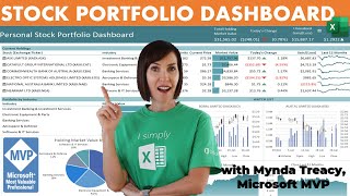 Excel Stock Portfolio Dashboard  FREE File Download [upl. by Llerref]