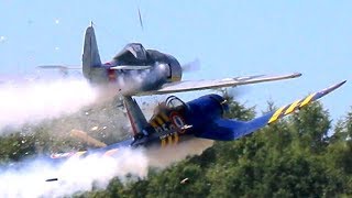 Midair Collision Austrian WW2 Fighters [upl. by Ekyt]