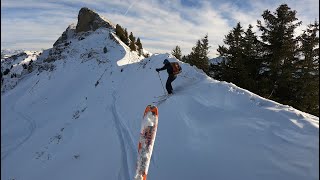 Skitouren Bregenzerwald Abenteuerliche Skitour auf die Winterstaude von Schetteregg aus Nordseite [upl. by Avot]