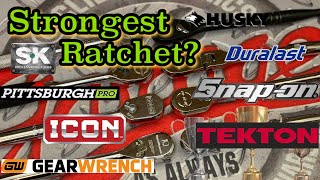 Strongest Ratchet Brand Ultimate Test SnapOn Tekton ICON GearWrench [upl. by Einyaj778]