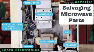 Safely salvaging parts from an old microwave [upl. by Toulon]