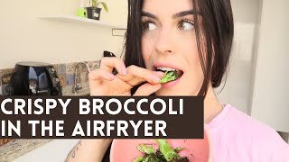 Air Fryer Crispy Broccoli  Brócolis na Airfryer [upl. by Nataline]