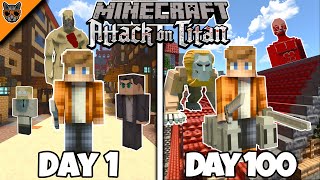 I Survived 100 Days in Minecraft ATTACK ON TITAN amp heres what happened [upl. by Derek]