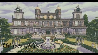 The sims 4 Wayne Manor Batman  Speed Build [upl. by Pell]