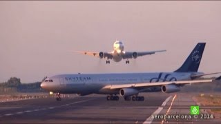 Un piloto evita la colisión entre dos aviones en el aeropuerto de El Prat [upl. by Dafna]