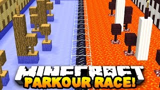 Minecraft PRESTONPLAYZ vs LACHLAN PARKOUR  1v1 Race Parkour Race [upl. by Ilesara]