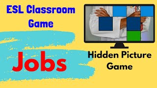 ESL Vocabulary Game  Jobs and Occupations  Hidden Picture Game [upl. by Tomchay]