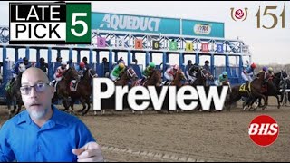 Aqueduct Horse Racing  Late Pick 5 w Jerome [upl. by Etennaej]