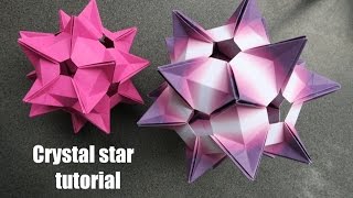 crystal star  kusudama  Denver Lawson  tutorial  dutchpapergirl [upl. by Cornall]