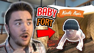 BABY FORT BUILDING CHALLENGE With Kindly Keyin  Fort VS Fort Challenge [upl. by Quackenbush]