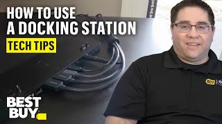 Using a Docking Station  Tech Tips from Best Buy [upl. by Jankey358]