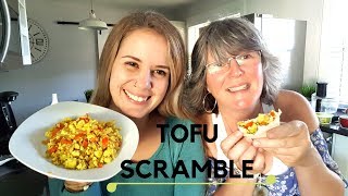 EASY OIL FREE TOFU SCRAMBLE FOR BEGINNERS  RECIPE [upl. by Ahon]