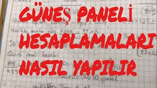 GÜNEŞ PANELİ HESAPLAMALARI NASIL YAPILIR DETAYLI ANLATIMgüneş paneli güneş paneli kurulumu [upl. by Loresz]