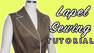 HOW TO SEW A LAPEL COLLAR  LAPEL SEWING  SEWING TUTORIAL PT 2  LA MODÉLISTE [upl. by Repooc]