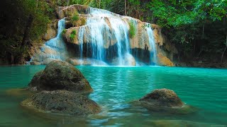 Entspannungsmusik  Natur Tiefenentspannung Stressabbau  4K Wasserfall [upl. by Fleda]