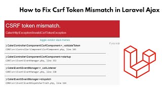 Laravel csrf token Mismatch  Laravel Ajax CSRF Token Mismatch  419 Status Code [upl. by Wilda]