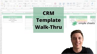 Customer Relationship Management CRM Excel Template StepbyStep Video Tutorial by Simple Sheets [upl. by Ailad]