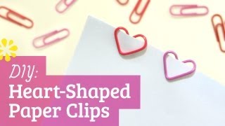 DIY Heart Paper Clips  Valentines Day  Sea Lemon [upl. by Neiht307]