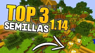 👉 TOP 3 SEEDS SEMILLAS LAS MEJORES ALDEAS EN MINECRAFT 114 🔥 [upl. by Ecnarwal]