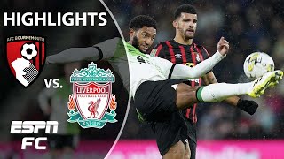 Bournemouth vs Liverpool  Carabao Cup Highlights  ESPN FC [upl. by Airol647]