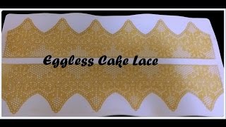 Eggless Cake Lace [upl. by Haelak]