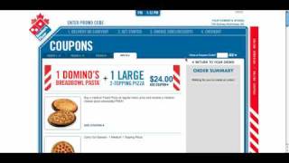 Dominos Pizza  How to Order Using Online Coupons [upl. by Taub]