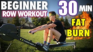 The BEST 30Minute Beginner Rowing Workout FOLLOW ALONG [upl. by Onida]