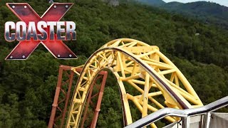 X Coaster HD Front Seat On Ride POV amp Review Maurer Skyloop at Magic Springs amp Crystal Falls [upl. by Nyladnohr]