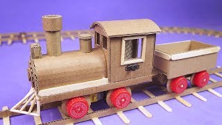 INCREÍBLE TREN ELÉCTRICO HECHO CON MOTOR DC Y CARTÓN [upl. by Turmel]