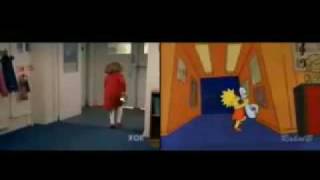 Cartoon vs Real Life  The Simpsons Intro [upl. by Ellene]