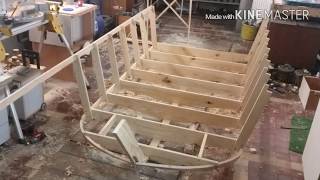 Budowa łodzi z drewna Building a wooden boat part 1 [upl. by Anawyt]