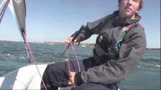 How to Sail  Single Handed How to Tack Part 3 of 5 Tacking Afloat [upl. by Anyala]