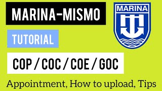 PART 1 Marina MISMO Tutorial  Online Appointment and Upload  COP Revalidation or Renew [upl. by Aker]