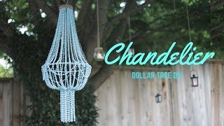 DIY CHANDELIER CHEAP DOLLAR STORE DIY [upl. by Wynn]