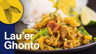 Lau er Ghonto Moong Dal Bori Diye  Bengali Lau Recipe  Bengali Spicy Curried Bottle Gourd [upl. by Annairba]