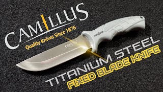 Camillus® Titanium Stainless Fixed Blade Knife 2020  Knife Review [upl. by Solberg518]