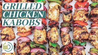 Mediterranean Grilled Chicken Kabobs  The Mediterranean Dish [upl. by Jandel]