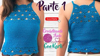 Blusa tejida a crochet  😍 Modelo quotBelaquot 😍 Parte 1  FACIL Y EN TODAS LAS TALLAS  Paso a Paso [upl. by Rases]