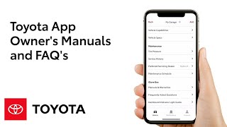 Toyota App  Owners Manuals and FAQs  Toyota [upl. by Dlanger]