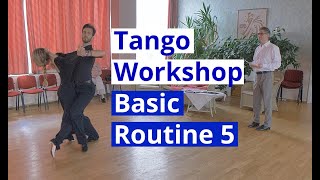 Tango Basic Routines Workshop 5  demo by Edgars Linis  Eliza Ancane [upl. by Irodim790]