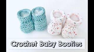 How to Crochet Baby Booties [upl. by Nehcterg769]