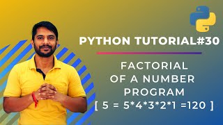 Factorial Program in Python  In Hindi [upl. by Kcorb]