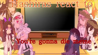 Hashiras react to quotYoure gonna diequot meme  READ DESCRIPTION [upl. by Sulecram]