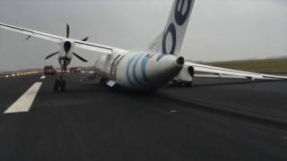 Flybe Plane Crash Lands at Amsterdams Schiphol Airport [upl. by Lidstone]