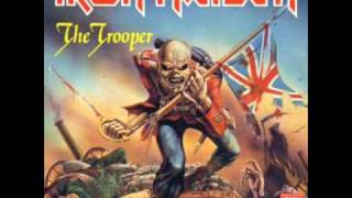 The Trooper backing track with vocals and guitar harmonies [upl. by Ahsinal]