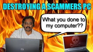 Destroying Scammers Computer With Virus [upl. by Htebazila]