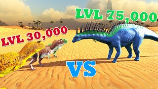 AMARGASAURUS lvl 75K vs 3 Carnos lvl 30K [upl. by Armillia505]