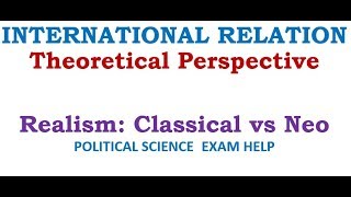 INTERNATIONAL RELATION REALISM CLASSICAL VS NEO [upl. by Glassco]