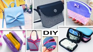 DIY amp HACKS RECYCLE OLD CLOTHES INTO FANCY BAGS [upl. by Lumbye]